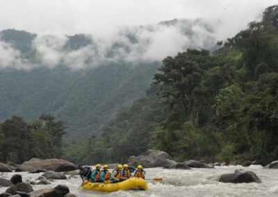 Rafting past misty mountains in Ecuador - Endless River Adventures