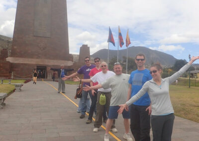 Visiting the Midad Del Mundo on a kayak ecuador trip