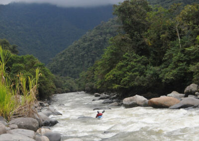 A beautiful view on the Qiojos River in Ecuador