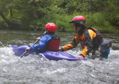 Kayak Instructor teaching - Endless River Adventures